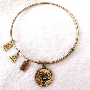Wind & Fire Best Friend Charm Bracelet Gold Finish Expandable 2”- 3.5”